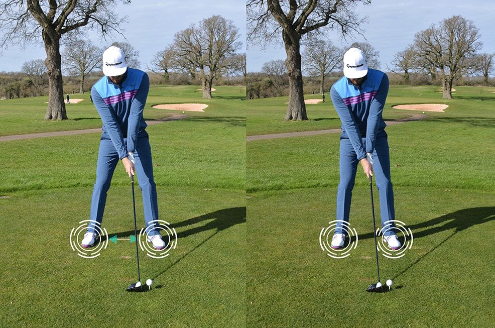 Narrow Golf Stance To Draw The Ball