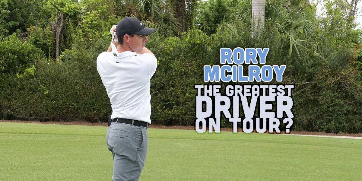 Rory McIlroy PGA golf professional wearing Adidas and Taylormade driving the golf ball