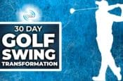 Visual representation of a 30-day golf swing transformation, highlighting advancements in performance.